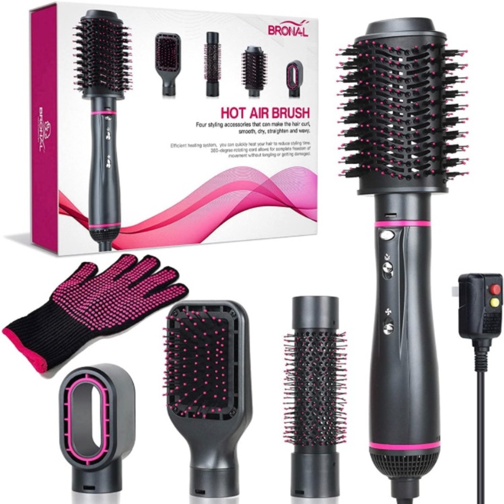 4-in-1 hot air brush blow dryer